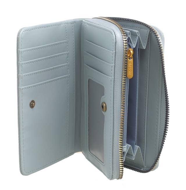 CHECKBOARD WALLET: Beige