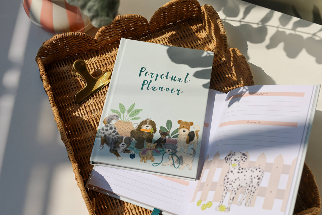 Daily Planner 2026 | Dog Themed Undated Diary | Notebook |
