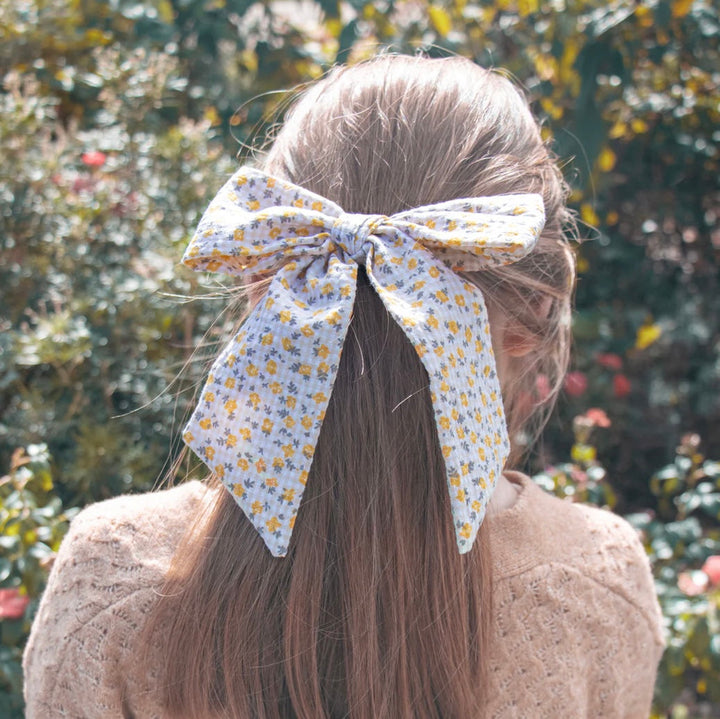 DITSY FLORAL LONG BOW CLIP