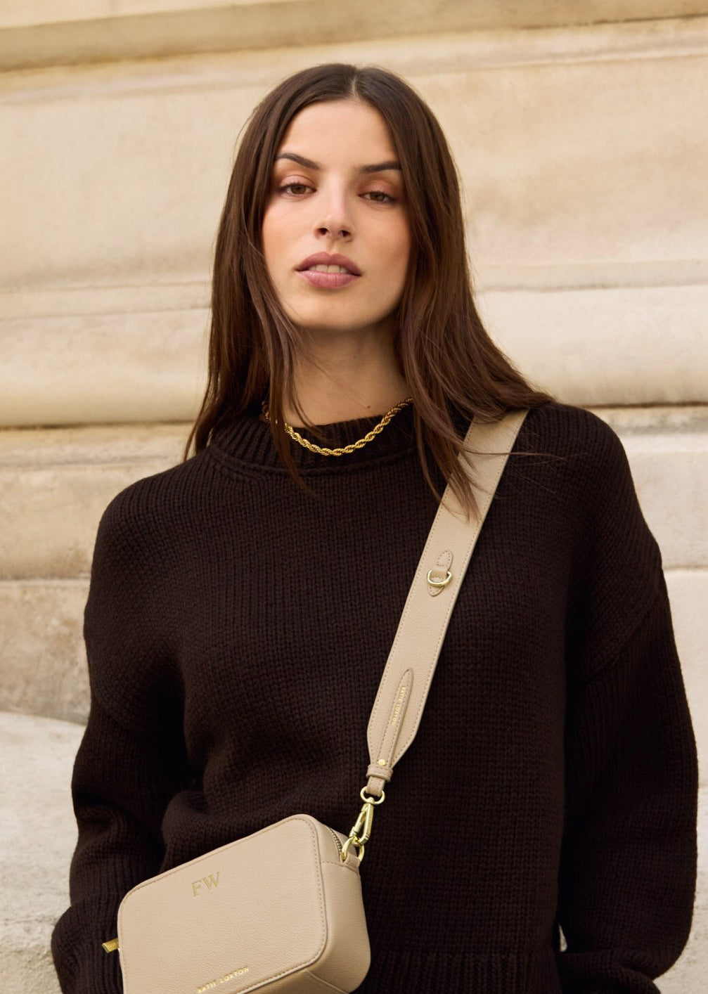 AVERY SMALL CROSSBODY BAG | LIGHT TAUPE