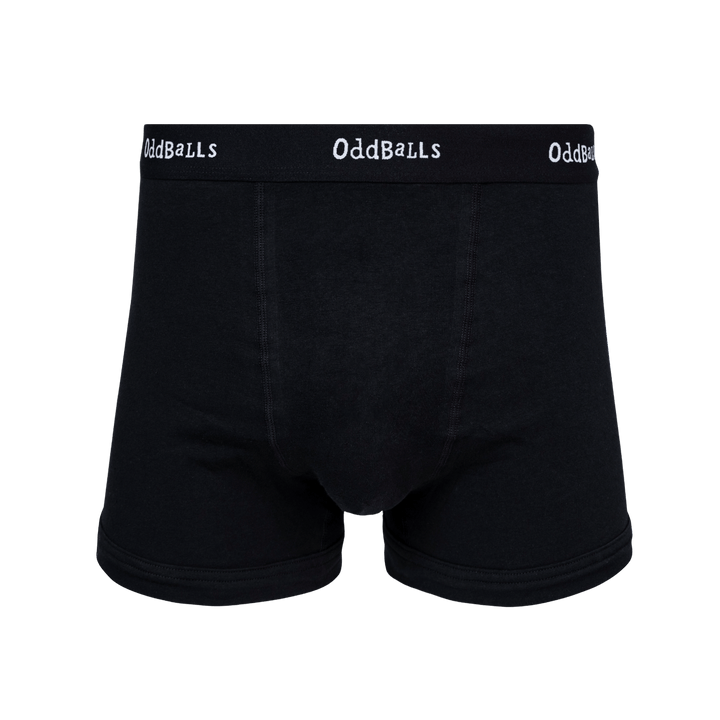 Classic Black - Mens Cotton Boxer Shorts: Medium