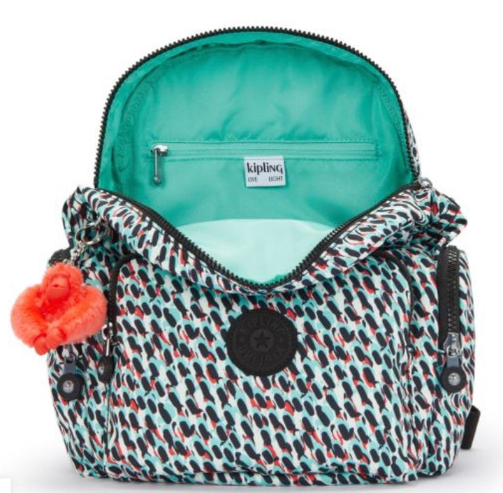 KIPLING BASIC CITY ZIP S ABSTRACT PRINT