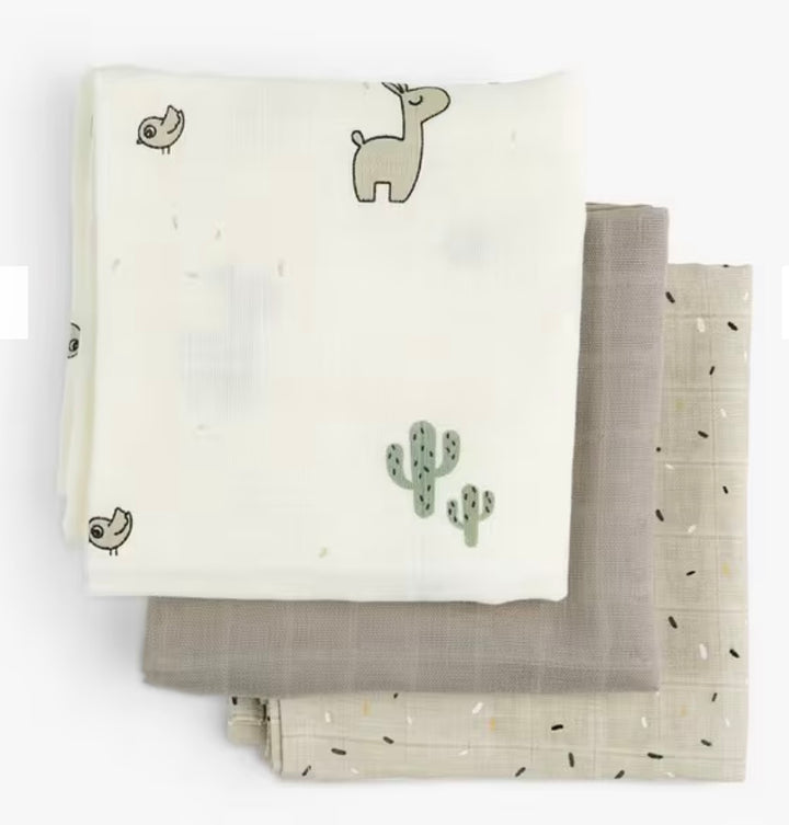 BURP CLOTH 3-PACK GOTS LALEE