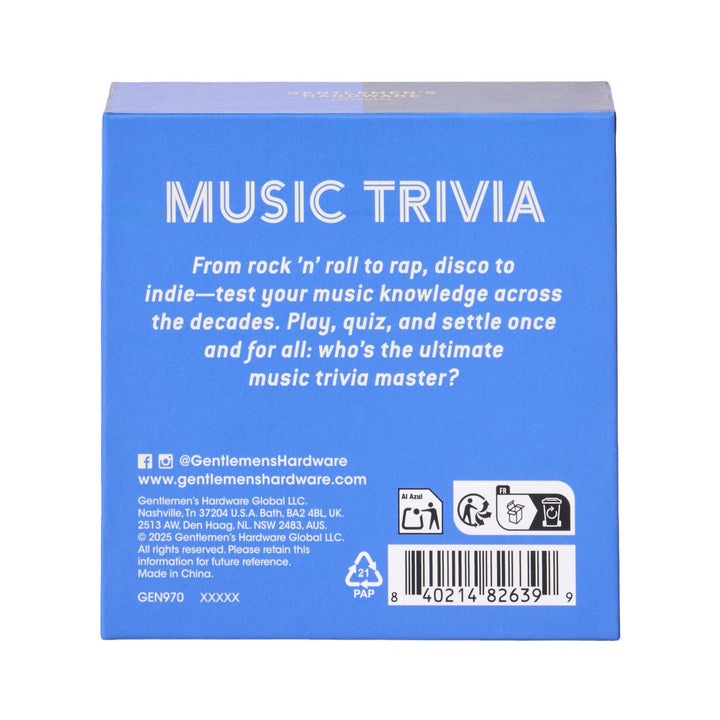 Gentlemen's Hardware Music Trivia