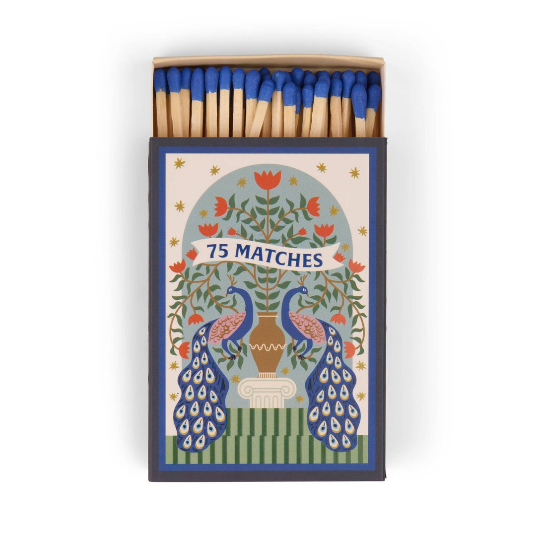 75 BOXED MATCHES PEACOCK BLUE