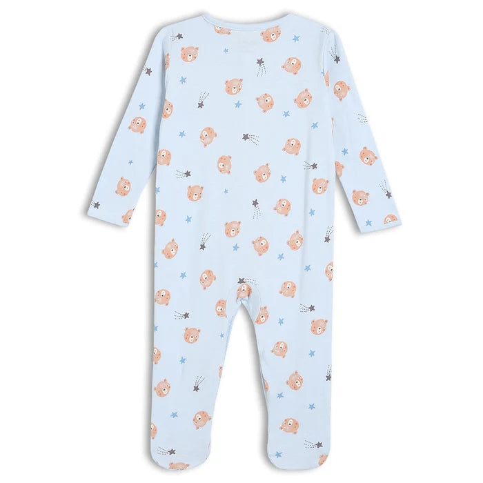 Baby boys 2pk teddy bear printed sleepsuits