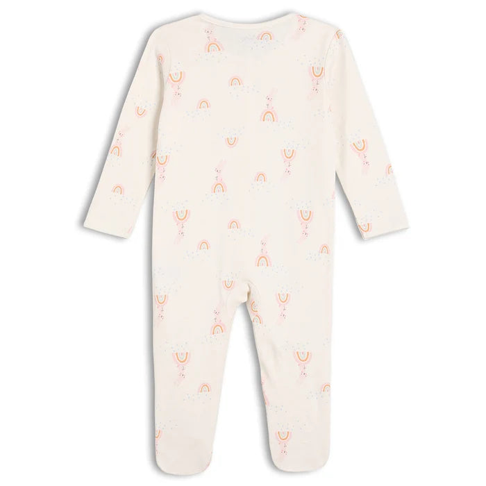 Baby girls 2pk rainbow printed sleepsuits