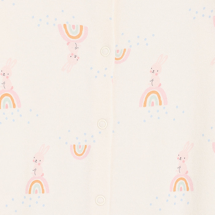 Baby girls 2pk rainbow printed sleepsuits