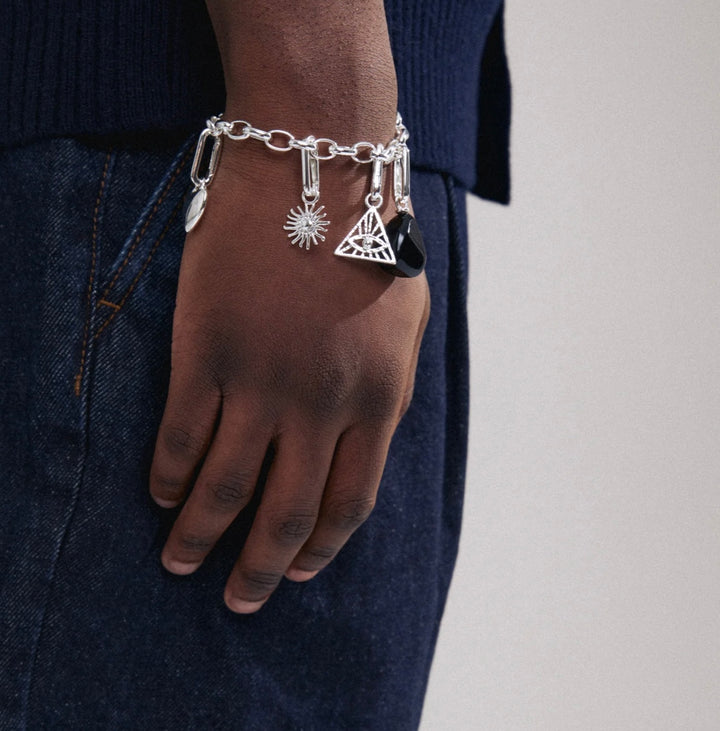 CHARM BRACELET SILVER PLATED