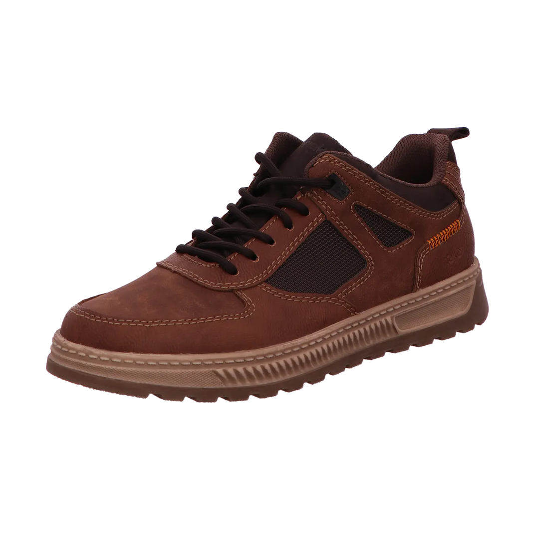 Rieker Men's Brown Lace and Zip Shoes 37004-24