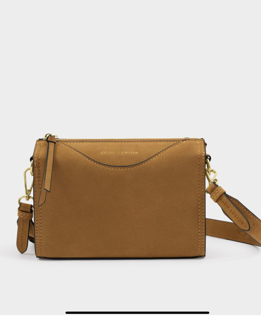 ALBA FAUX SUEDETTE CROSSBODY BAG | CARAMEL SUEDETTE