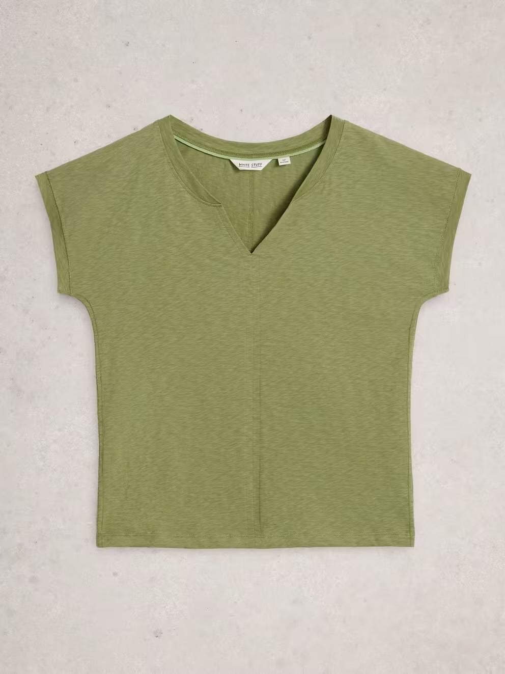 NELLY NOTCH NECK BRIGHT GREEN TEE