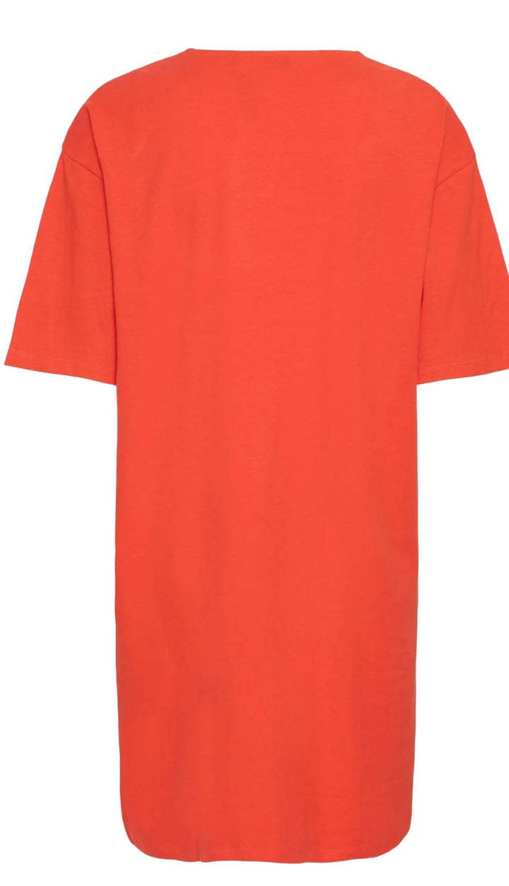 PANDINNA T-SHIRT DRESS FLAME SCARLET