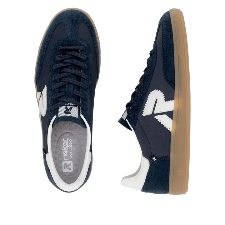Rieker Sport Men's Blue Leather Trainers U2200-16