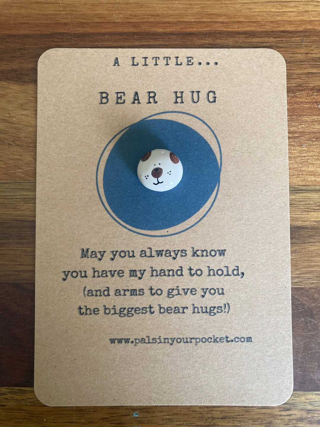 Pocket Bear Hug Comfort Stone - Thinking Of You Gift