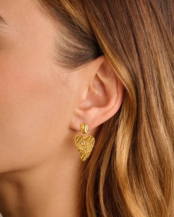 SOLESI GOLD HEART EARRINGS