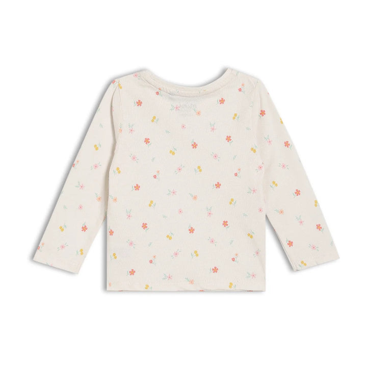 Baby Girls Floral Embroidered Dungaree 3pc Set