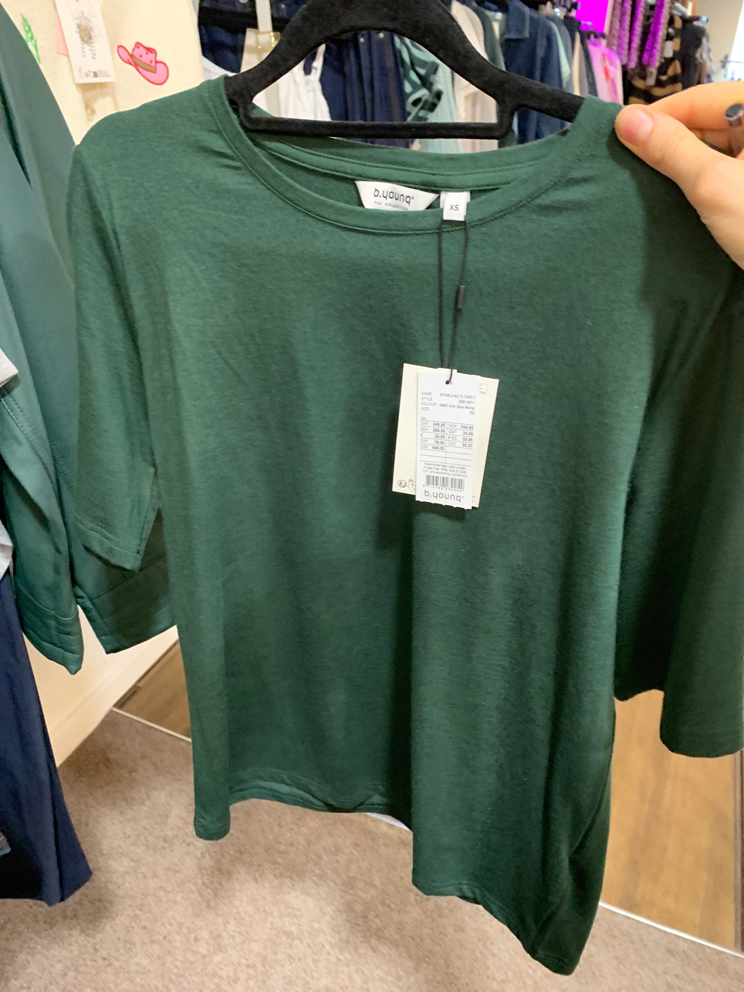 PAMILA HALF SLEEVE T-SHIRT GREEN GABLES MELANGE