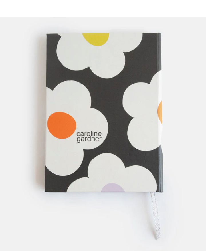MULTI FLOWER CHARCOAL SLIM CASEBOUND NOTEBOOK