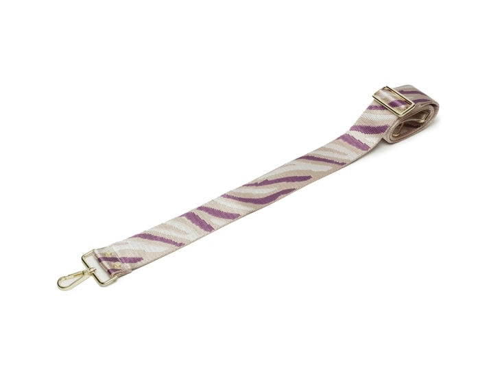 PLUM ZEBRA BAG STRAP