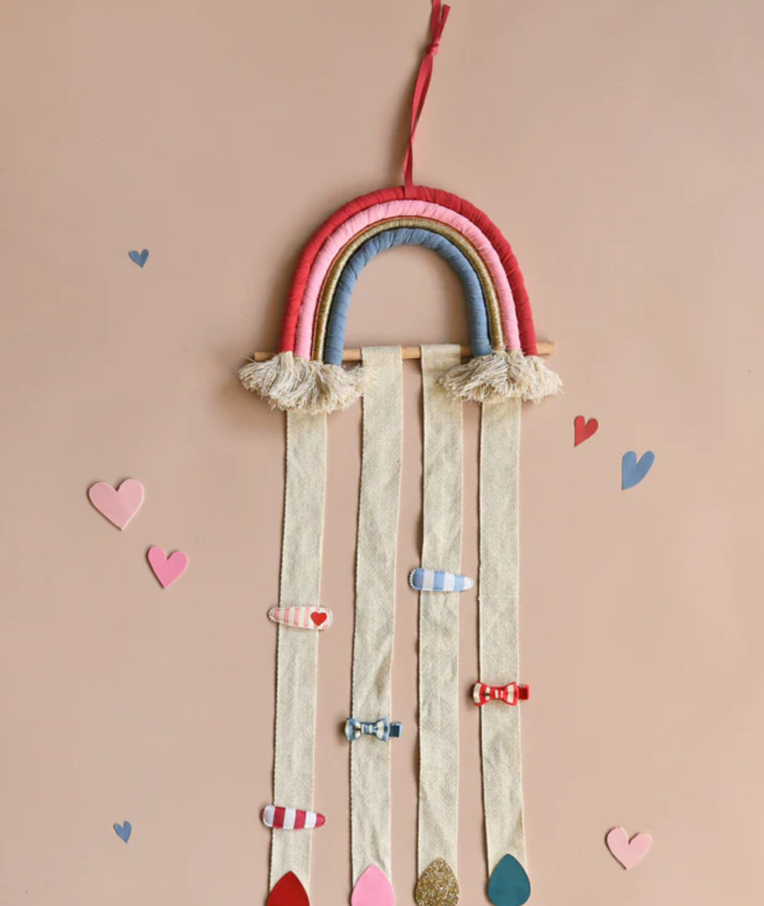 BRIGHT RAINBOW DROPS CLIP HANGER