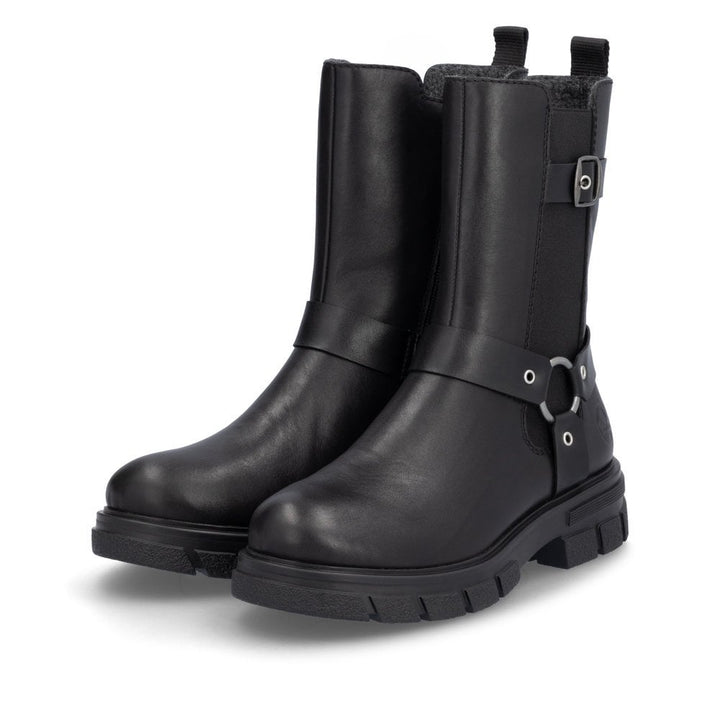 Z9177-00 LADIES BLACK MID HEIGHT BOOTS