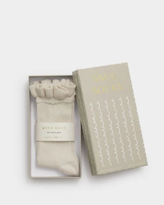 GIFT BOX RUFFLE SOCKS OFF WHITE