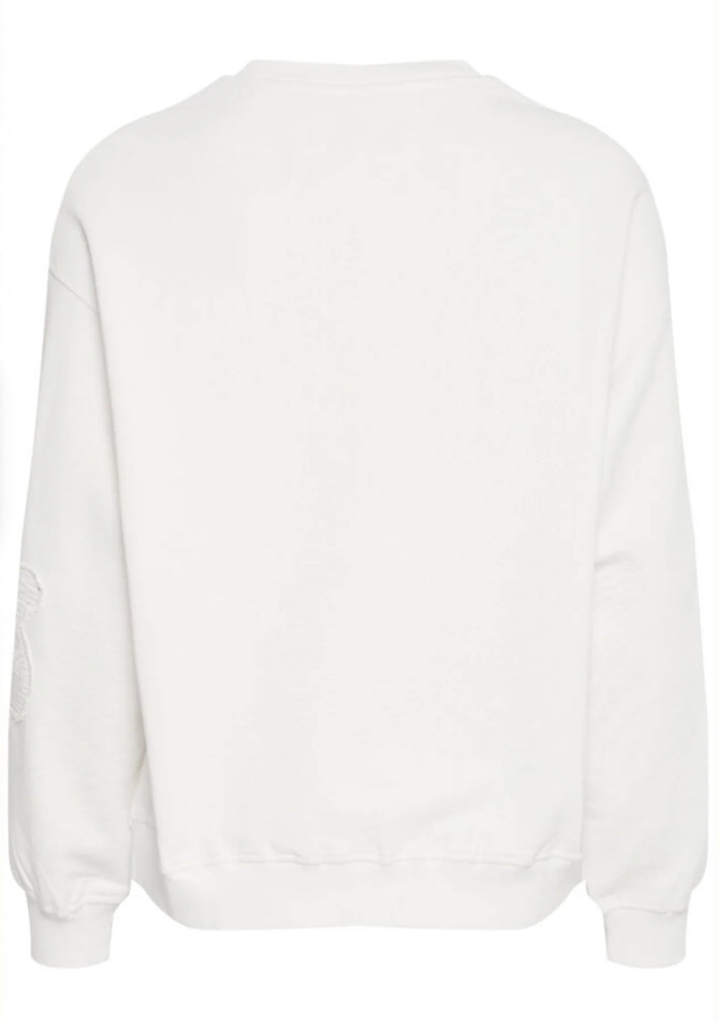 MARSHMALLOW SOMA EMBROIDERED SWEAT TOP