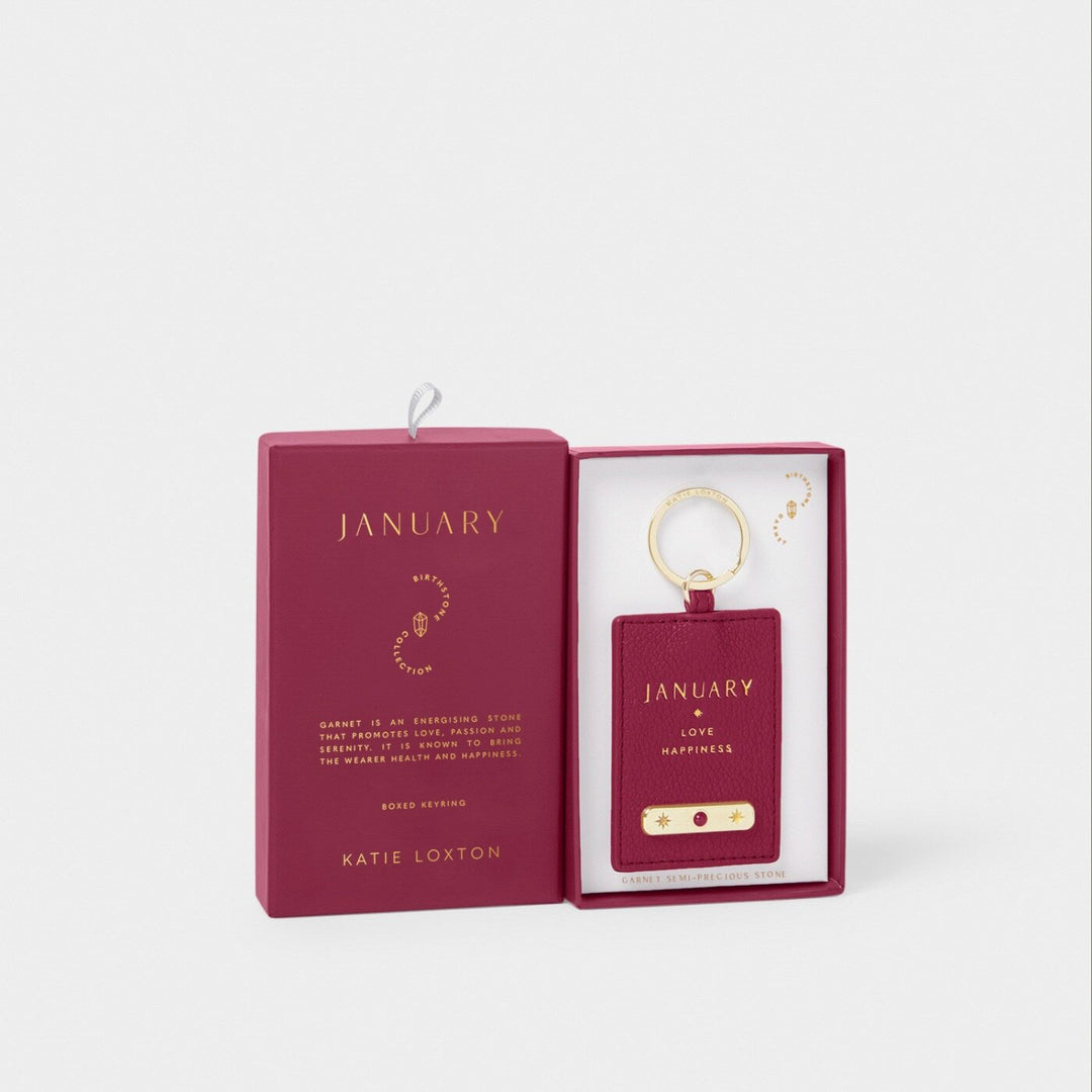 BIRTHSTONE KEYRING JANUARY DEEP