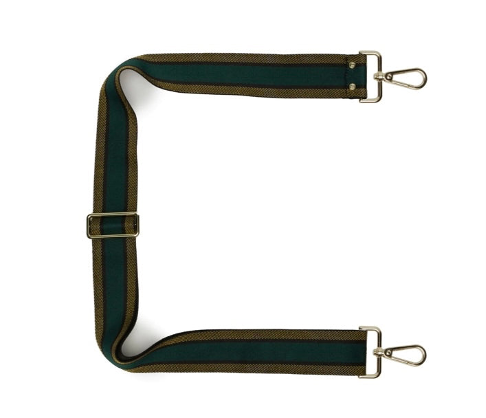 GREEN & GOLD TRIM BAG STRAP