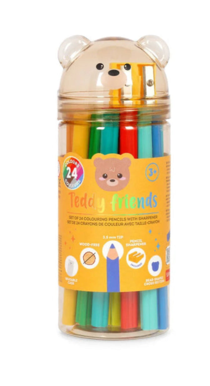 TEDDY FRIENDS PENCILS SET OF 24