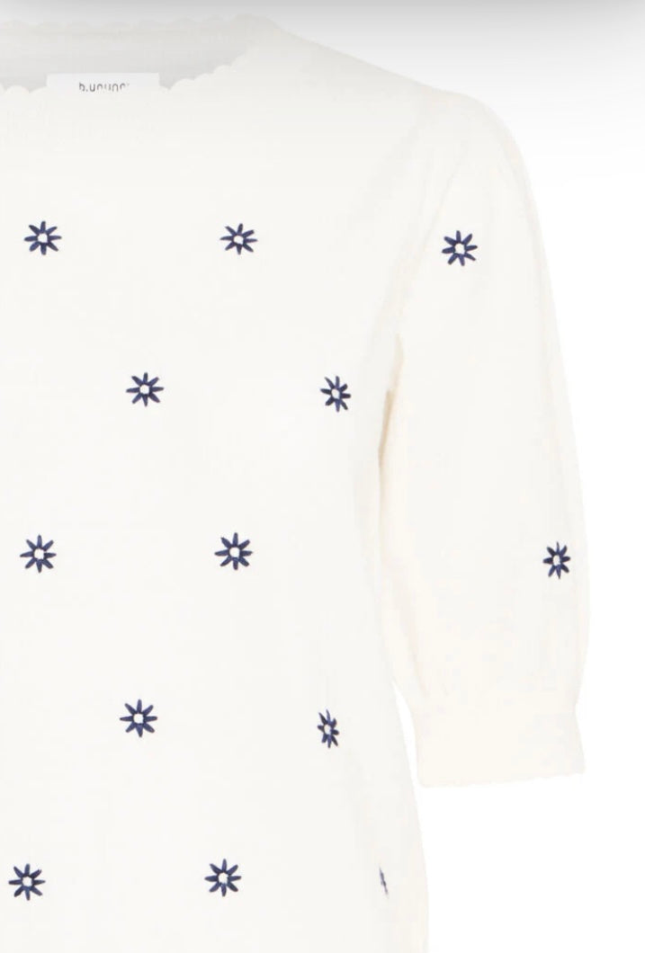 MARSHMALLOW MIX OTTOLINE SHORT SLEEVE JUMPER