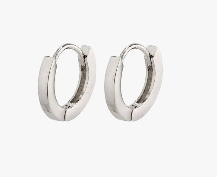 ARNELLE HUGGIE HOOP SILVER PLATED EARRINGS