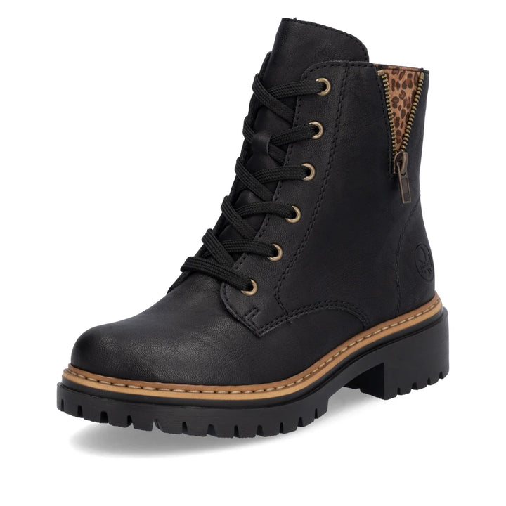 Rieker Women's Black Biker Boots 72617-00