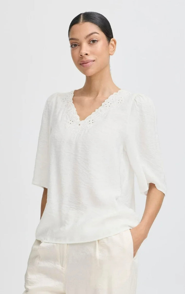 HAVALA SL BLOUSE MARSHMALLOW