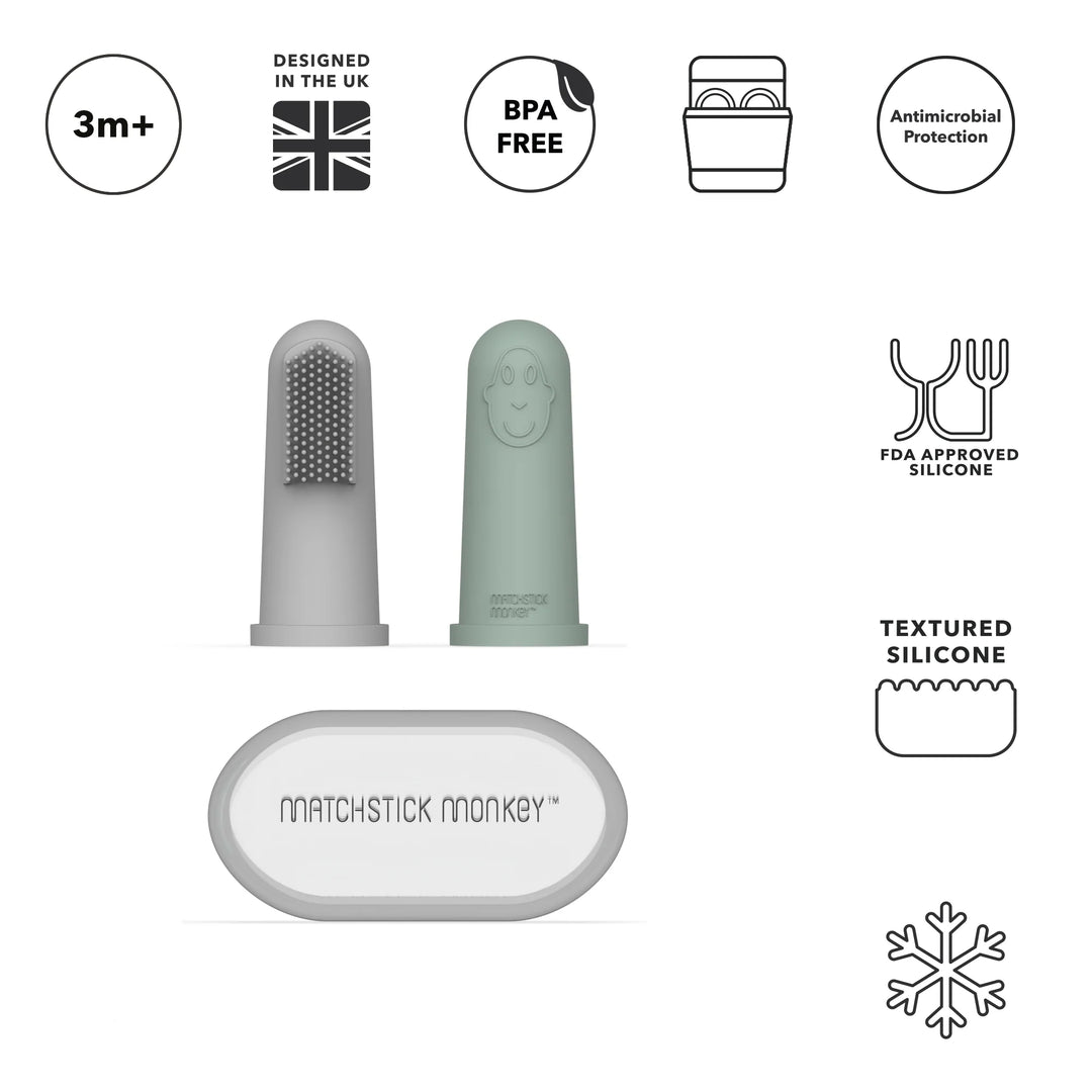 Finger Toothbrush with Carry Case