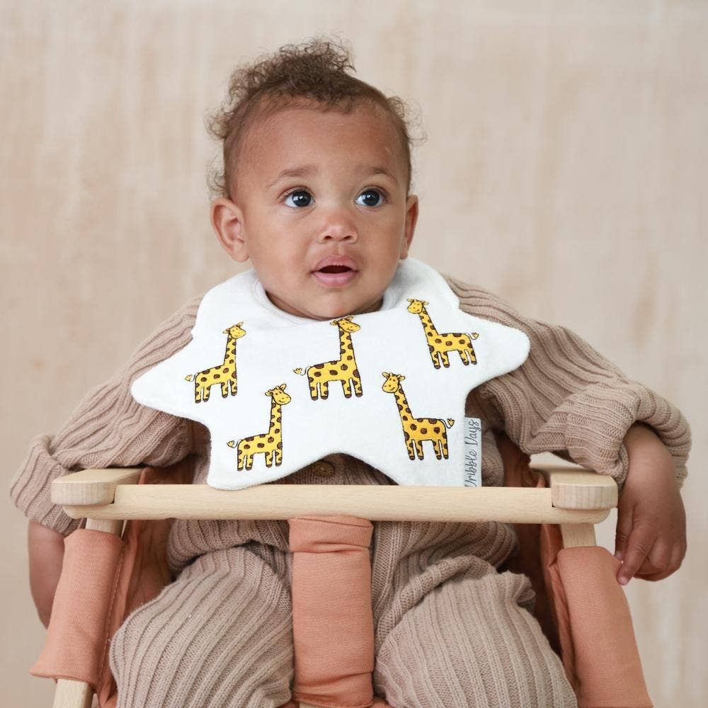 Cream Giraffe Baby Bib