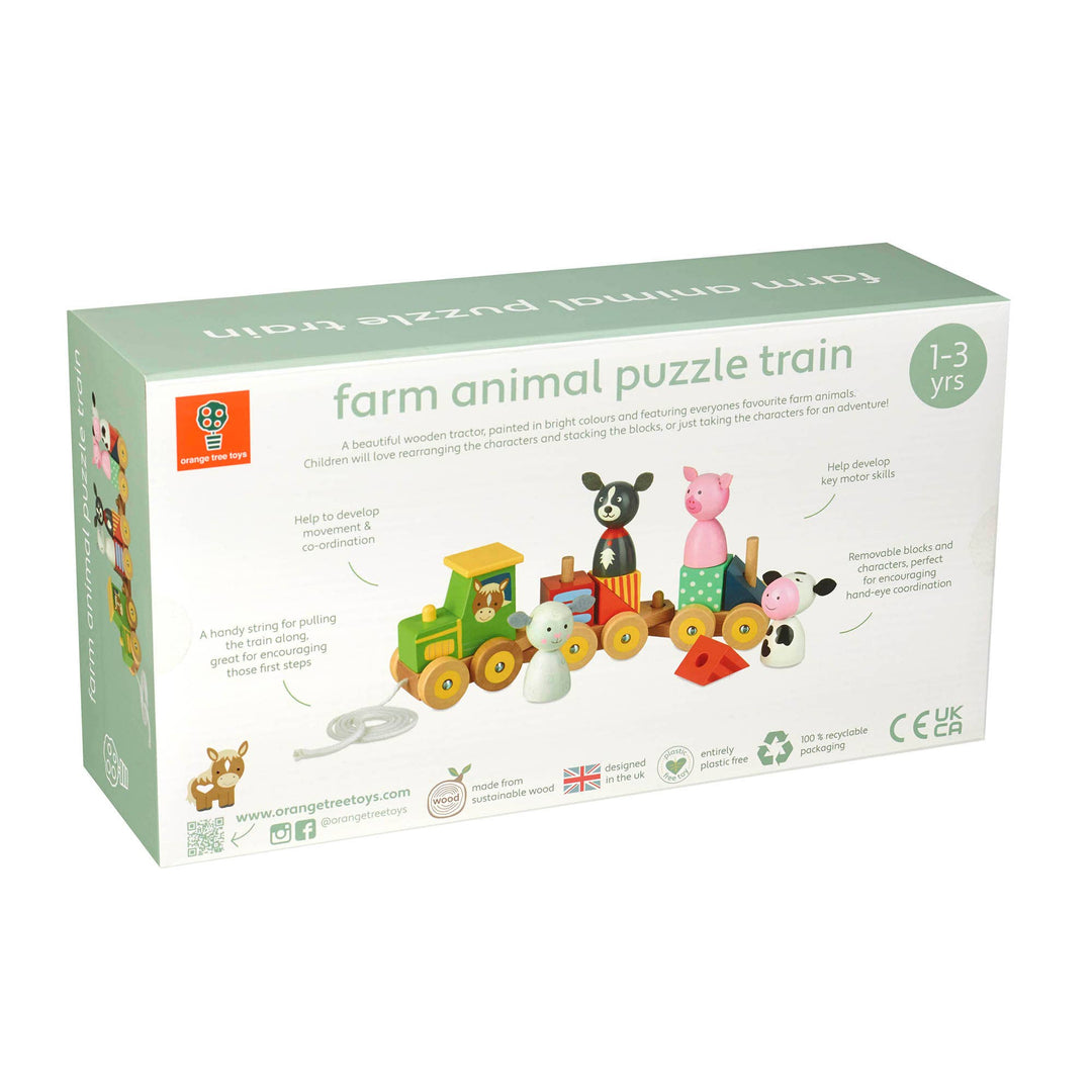 Farm Animal Puzzle Train