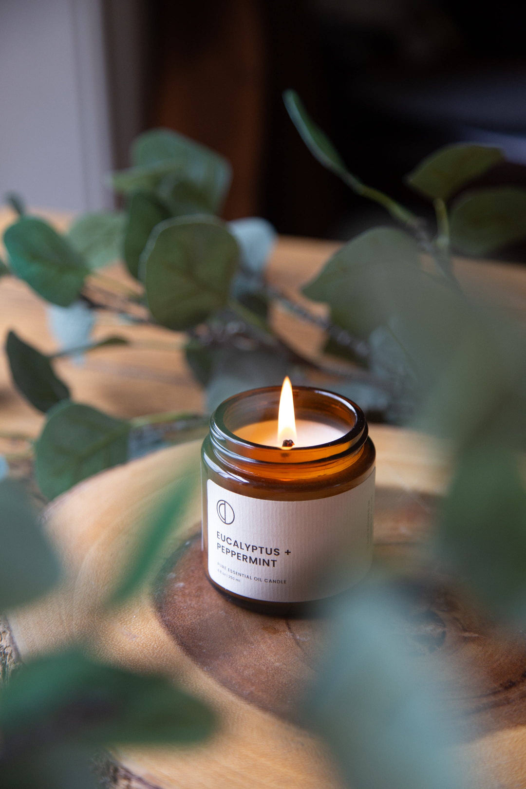 Eucalyptus + Peppermint candle: 120ml (small)