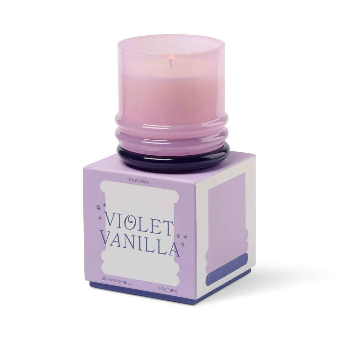 Paddywax Stack Glass Candle Lavender - Violet Vanilla