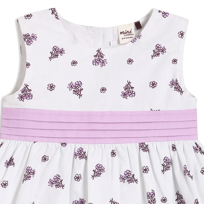 Baby girls printed dress with headband