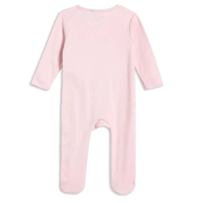 Baby girls typographic sleepsuit,pink