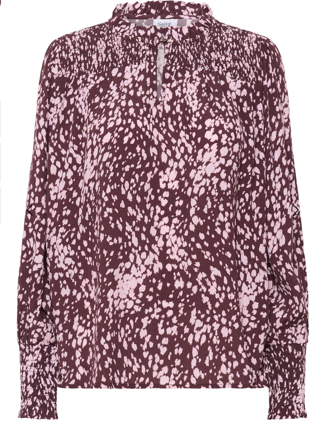 MALIKA SZ BLOUSE FUDGE SPOTTY ANIMAL