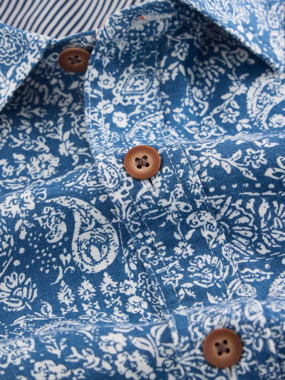FINSBURY PAISLEY PRINTED SHIRT BLUE PRINT