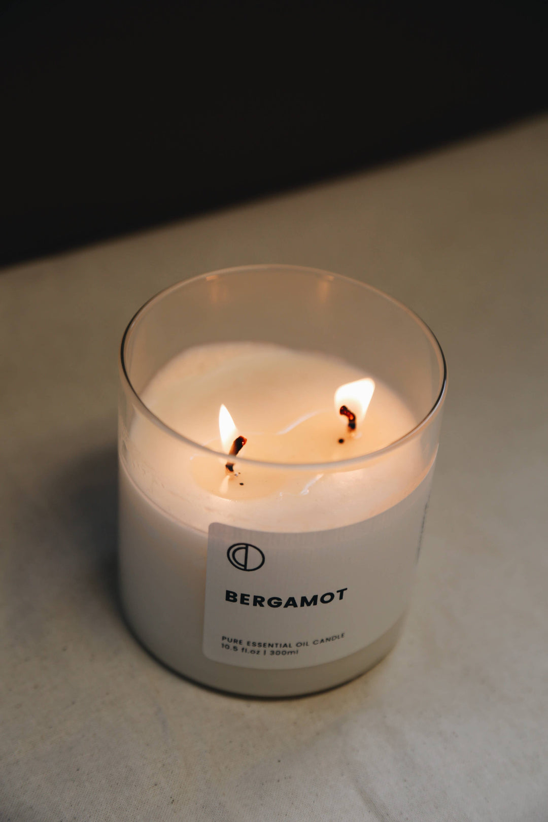 Clear Glass Candle 300ml | 2 wick | Limited Edition: Restore