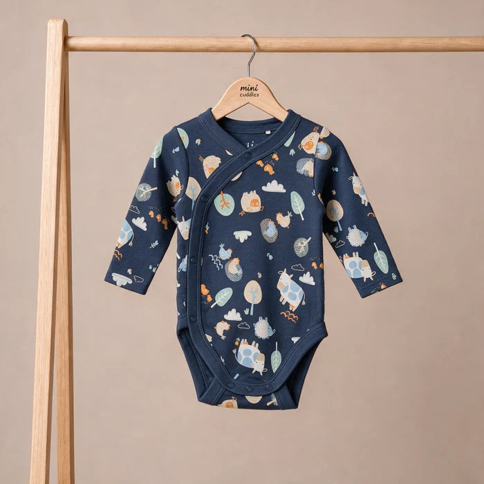 Baby boys animal printed body suit