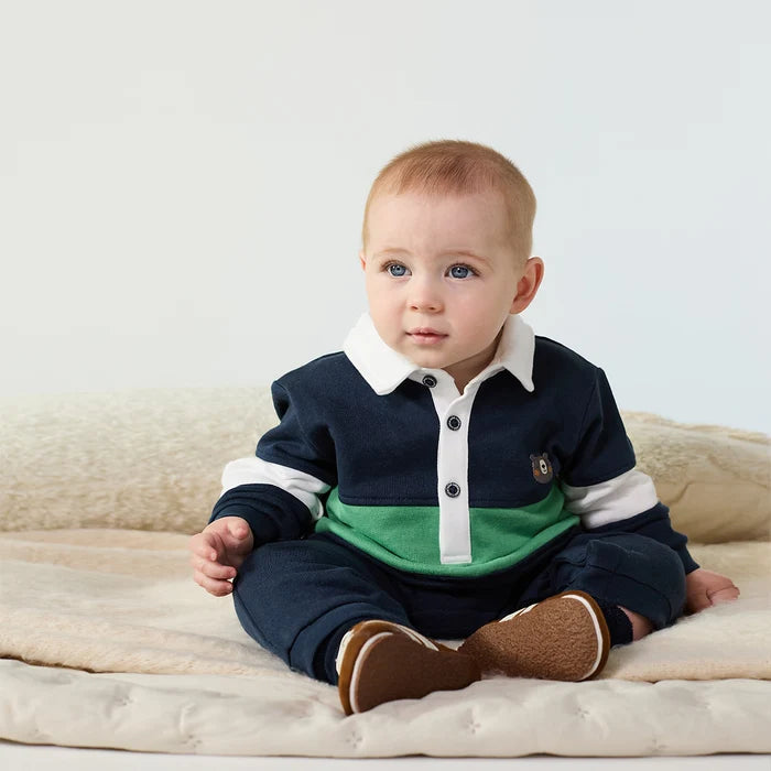Baby boys colourblock romper