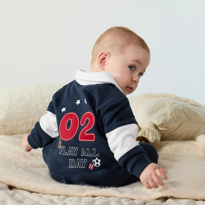 Baby boys colourblock romper