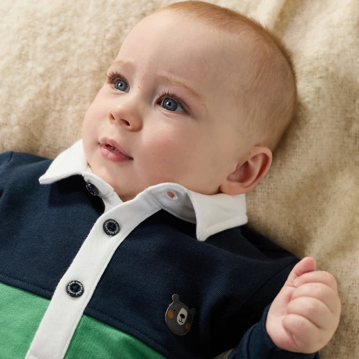 Baby boys colourblock romper