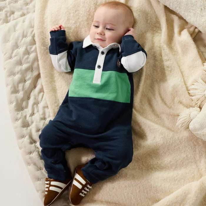 Baby boys colourblock romper
